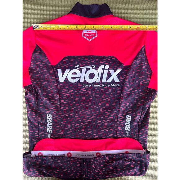 Castelli cycling full zip jersey velofix scorpion red youth boys size small - Picture 5 of 8